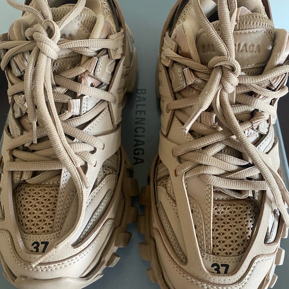BALENCIAGA TRACK SNEAKERS BEIGE SZ 37 - Picture 4 of 7